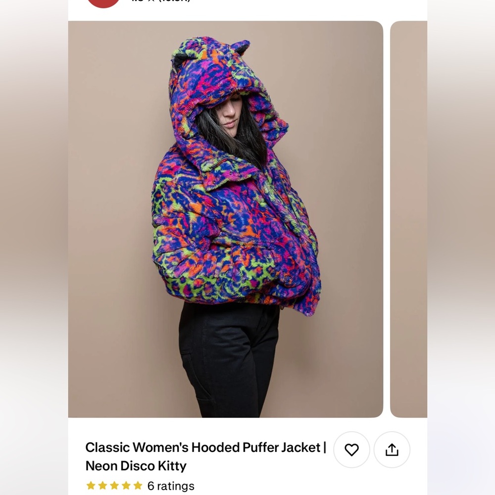 NWT Hooded puffer jacket *with ears*